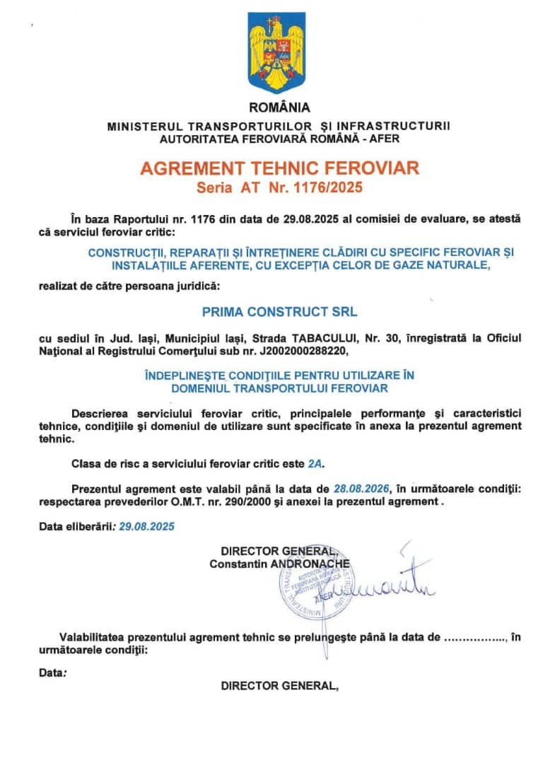 Agrement Tehnic Feroviar